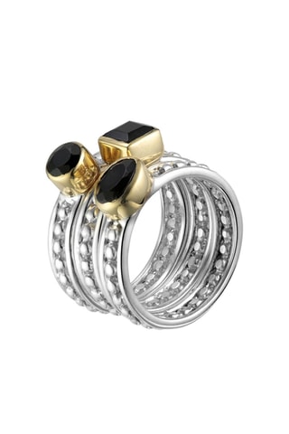 Bague - Argent et onyx