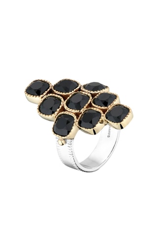 Bague - Argent et onyx