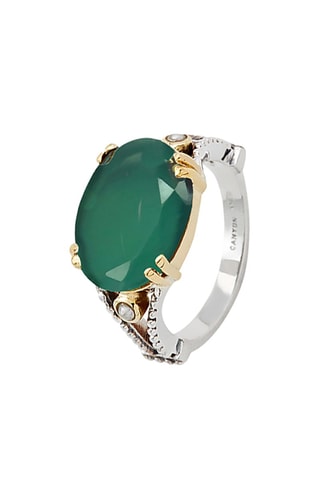 Bague - Argent et onyx