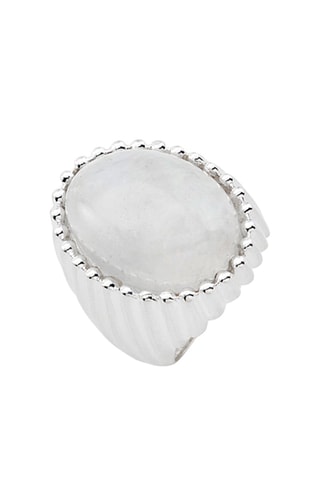 Bague - Argent et pierre de lune