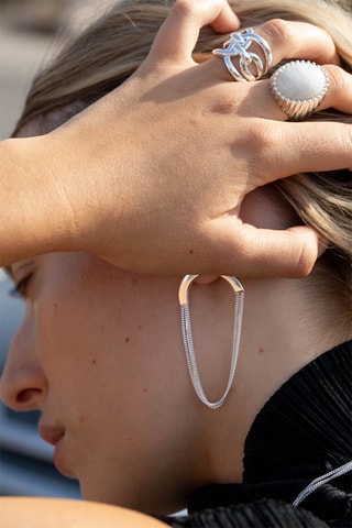 Bague - Argent et pierre de lune