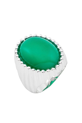 Bague - Argent et onyx