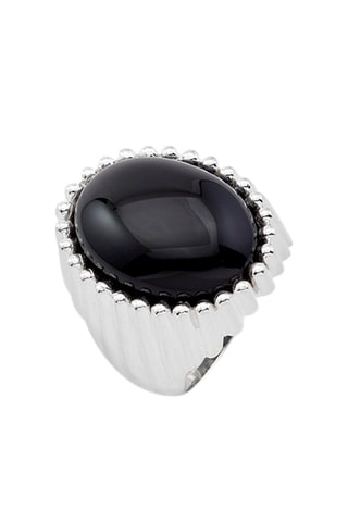 Bague - Argent et onyx