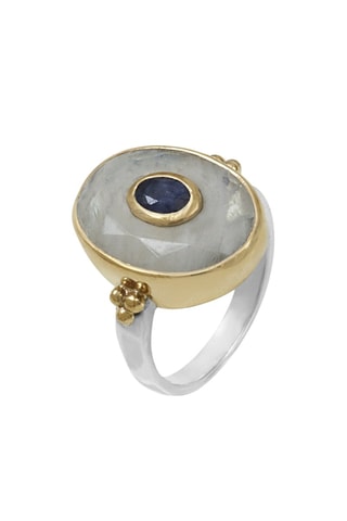 Bague - Argent et pierre de lune