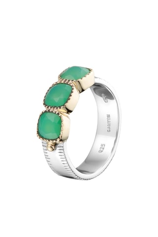 Bague - Argent et chyrsoprases