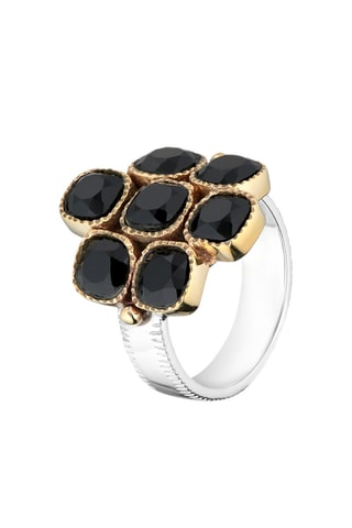 Bague - Argent et onyx