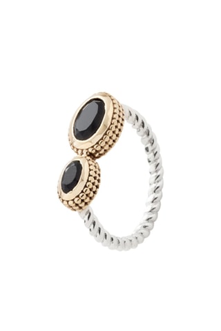 Bague - Argent et onyx
