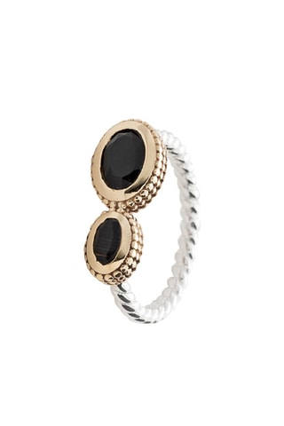 Bague - Argent et onyx