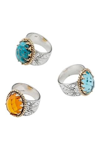 Bague - Argent et topaze