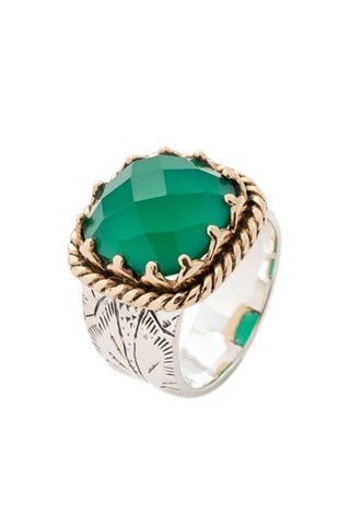 Bague - Argent et onyx