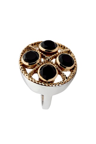 Bague - Argent et onyx