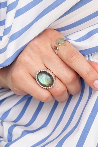 Bague - Argent et labradorite