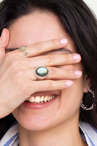 Bague - Argent et labradorite