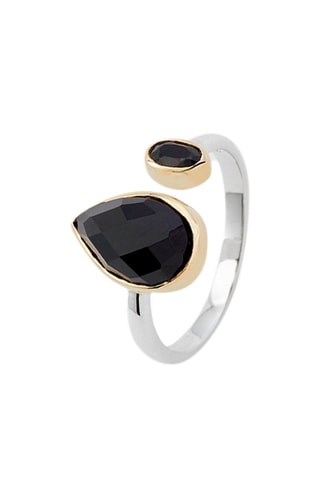 Bague - Argent et onyx