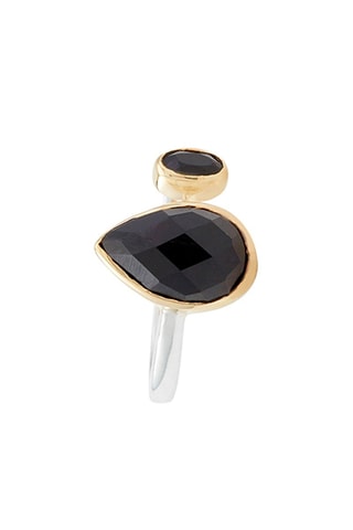 Bague - Argent et onyx