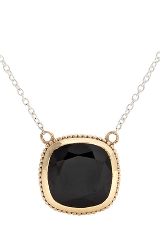 Collier - Argent et onyx