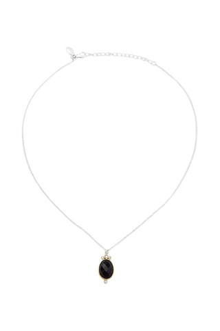 Collier - Argent et onyx
