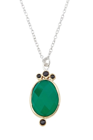 Collier - Argent et onyx