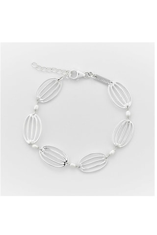 Bracelet - Argent et perles d'imitation