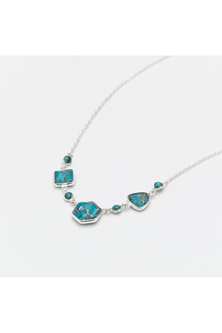 Collier - Argent et turquoise