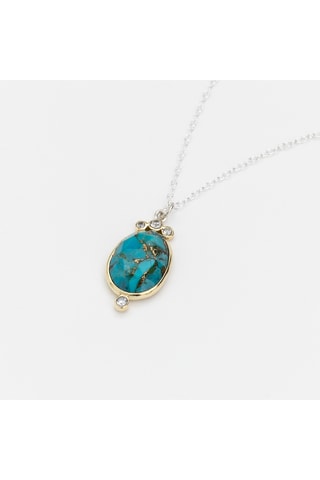 Collier - Argent et turquoise