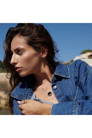 Collier - Argent et onyx