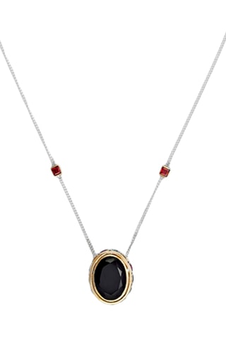 Collier - Argent et onyx