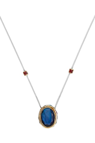 Collier - Argent et labradorite