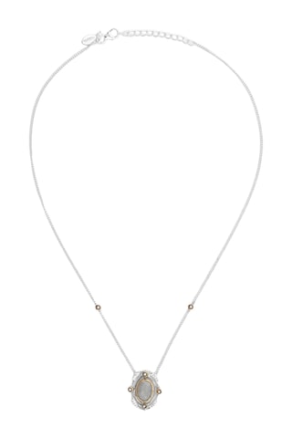 Collier - Argent et perles d'imitation