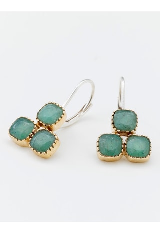 Boucles d'oreilles - Argent et amazonite