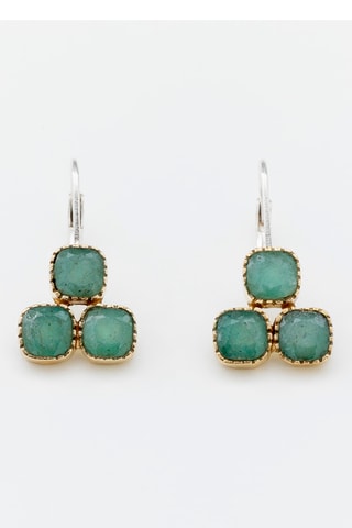 Boucles d'oreilles - Argent et amazonite