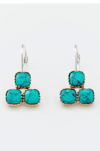 Boucles d'oreilles - Argent et turquoise