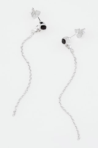 Boucles d'oreilles - Argent et onyx