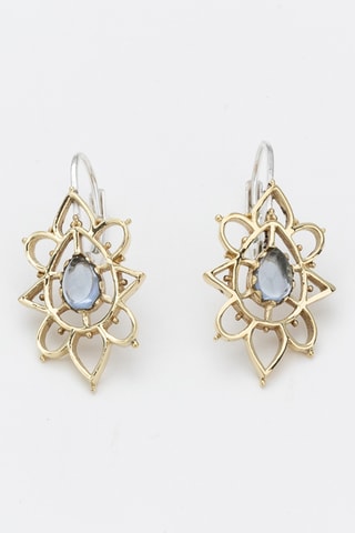 Boucles d'oreilles - Argent et laiton et tanzanite