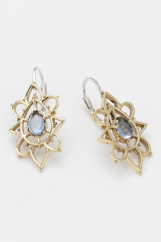 Boucles d'oreilles - Argent et laiton et tanzanite