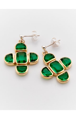 Boucles d'oreilles - Argent et émeraude