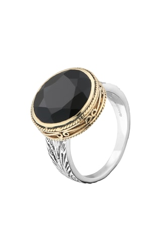 Bague - Argent et onyx