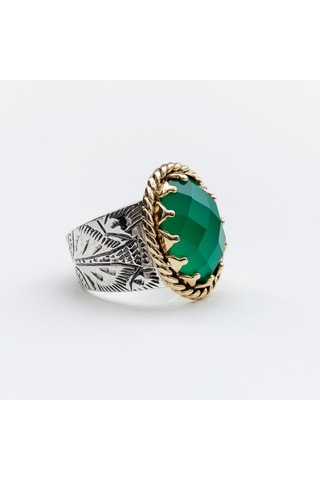 Bague - Argent et onyx