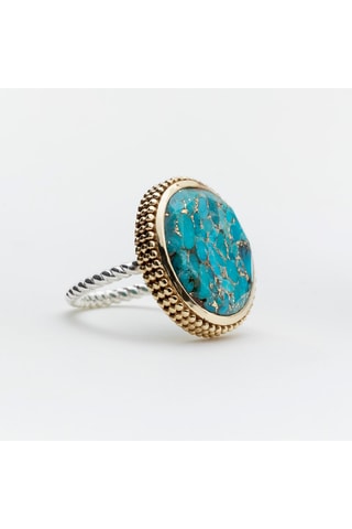 Bague - Argent et turquoise