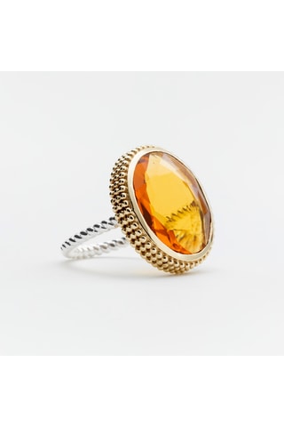 Bague - Argent et citrine