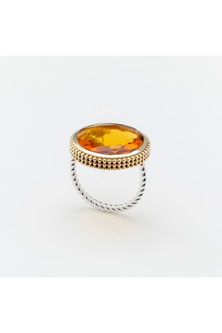 Bague - Argent et citrine