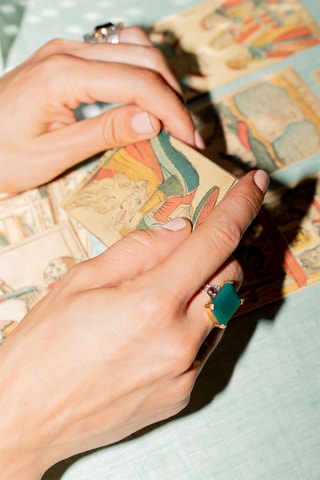 Bague - Argent, onyx et améthyste