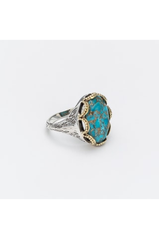 Bague - Argent et turquoise