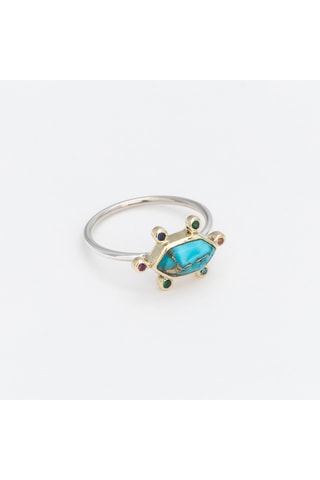 Bague - Argent et turquoise