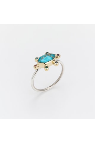 Bague - Argent et turquoise