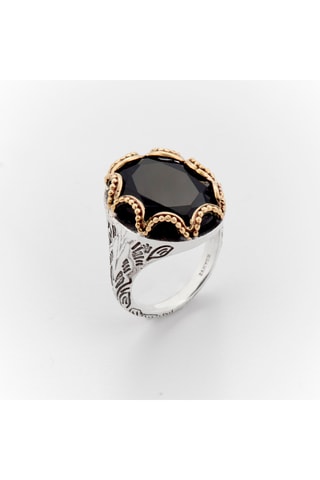 Bague - Argent et onyx