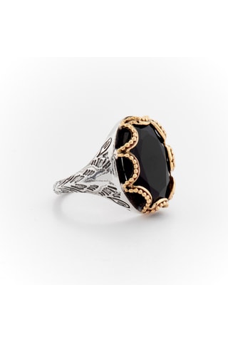 Bague - Argent et onyx