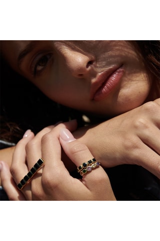 Bague - Argent et onyx