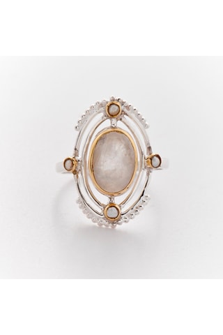 Bague - Argent et perles d'imitation