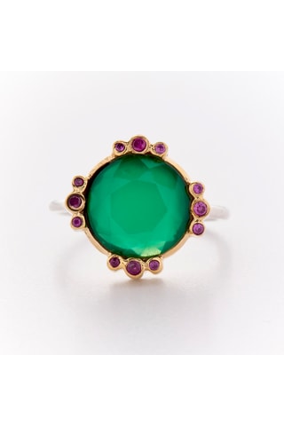 Bague - Argent et onyx